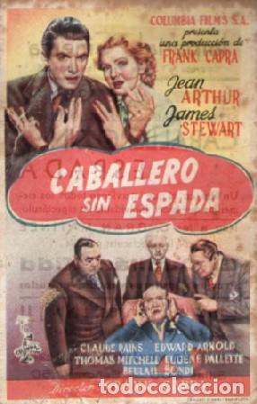 Cine: PROGRAMA DE CINE: CABALLERO SIN ESPADA PC-9418 - Foto 1