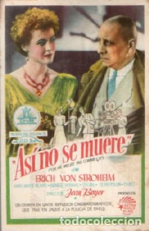 Cine: PROGRAMA DE CINE: AS&Iacute; NO SE MUERE PC-9420 - Foto 1