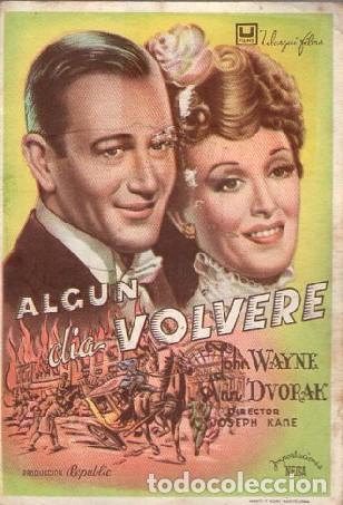 Cine: PROGRAMA DE CINE: ALG&Uacute;N D&Iacute;A VOLVER&Eacute; PC-9421 - Foto 1