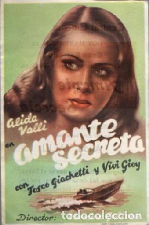 Cine: PROGRAMA DE CINE: AMANTE SECRETA PC-9428 - Foto 1