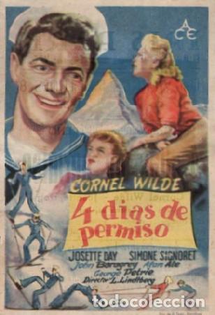 Cine: PROGRAMA DE CINE: 4 D&Iacute;AS DE PERMISO PC-9434 - Foto 1