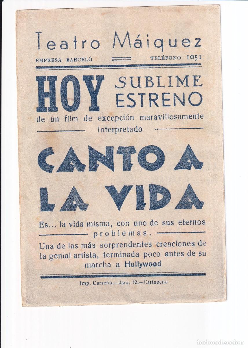 Cine: CANTO A LA VIDA : ALIDA VALLI - Foto 2