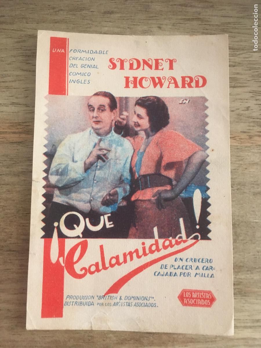 Cinema: que calamidad folleto de mano original estreno