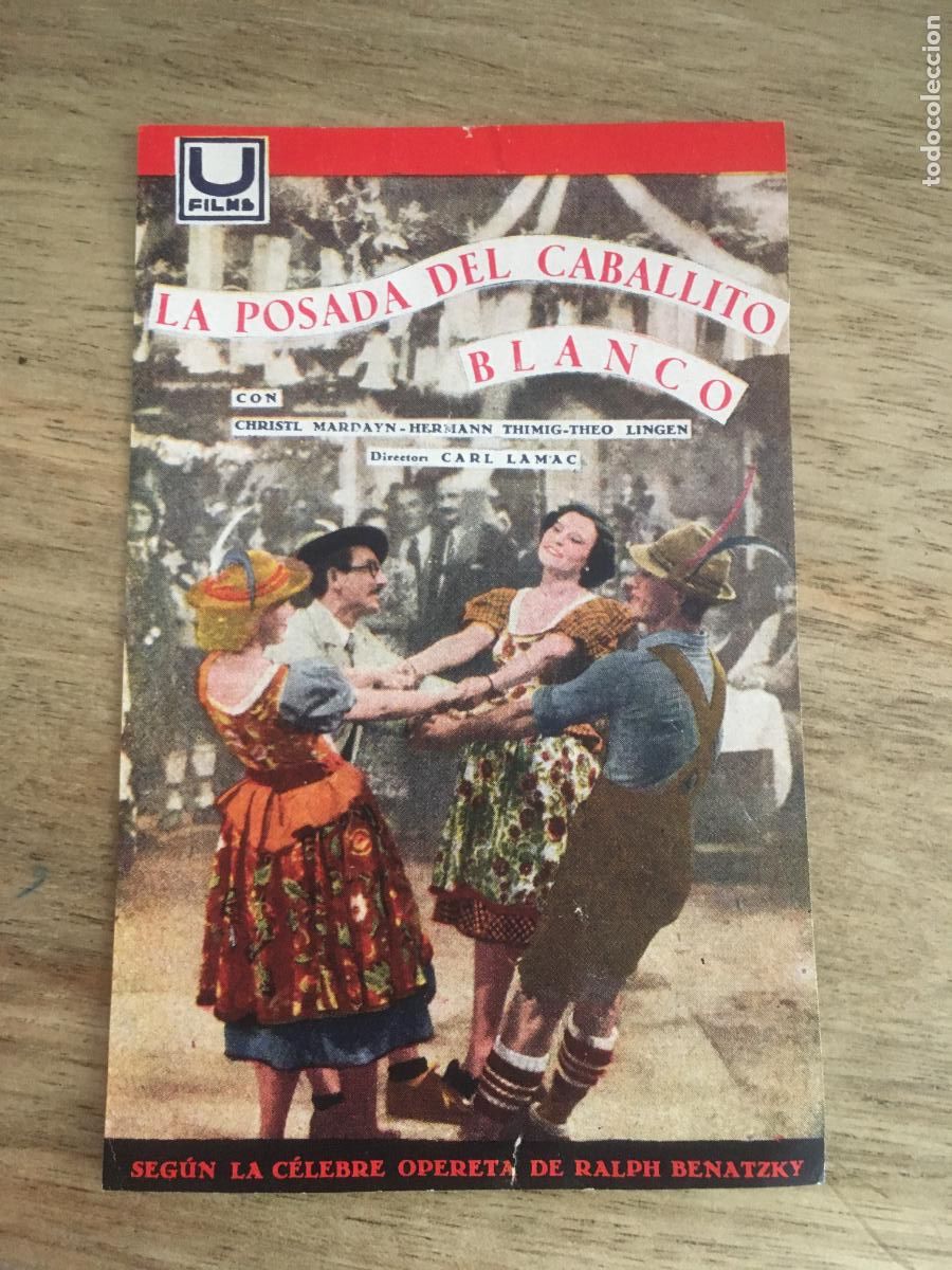 Cinema: la posada del caballito blanco folleto de mano original estreno