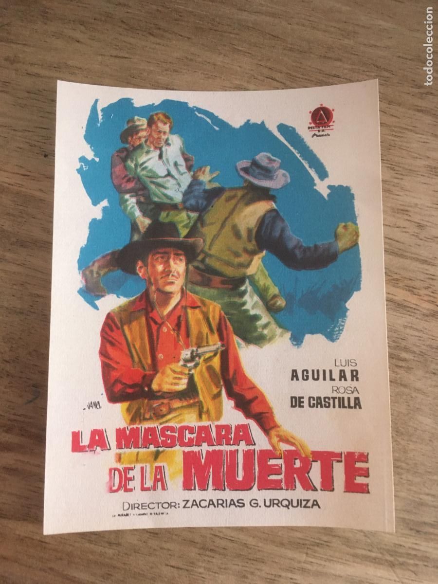 Cinema: la mascara de la muerte folleto de mano original estreno