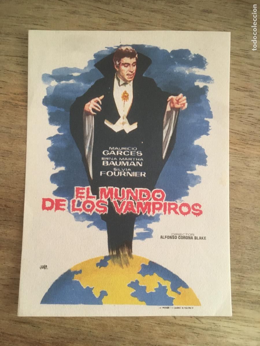 Cinema: el mundo de los vampiros folleto de mano original estreno