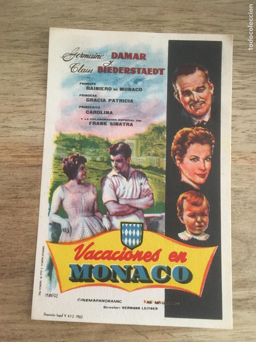 Kino: vacaciones en monaco folleto de mano original estreno