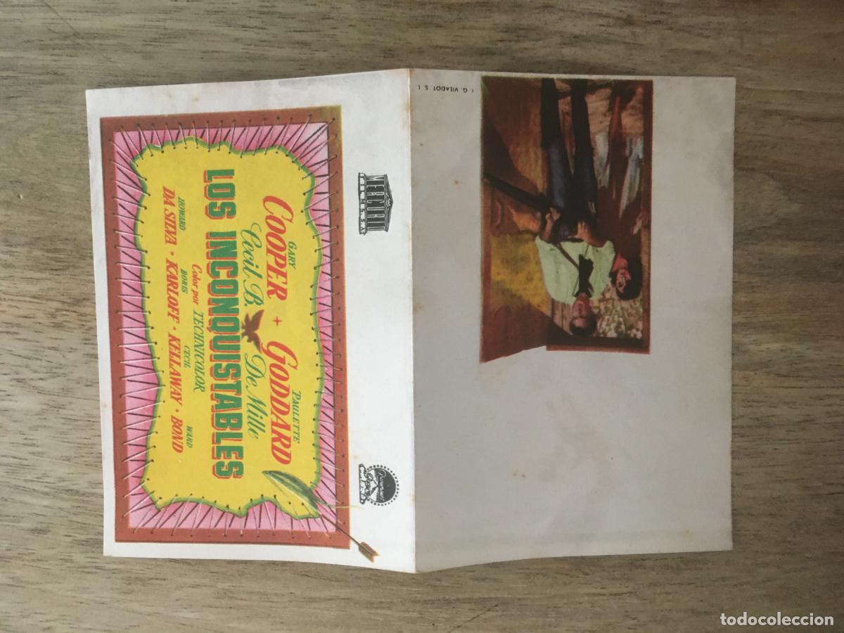  Foglietti di film di film antichi di cinema: los inconquistables folleto de mano original estreno