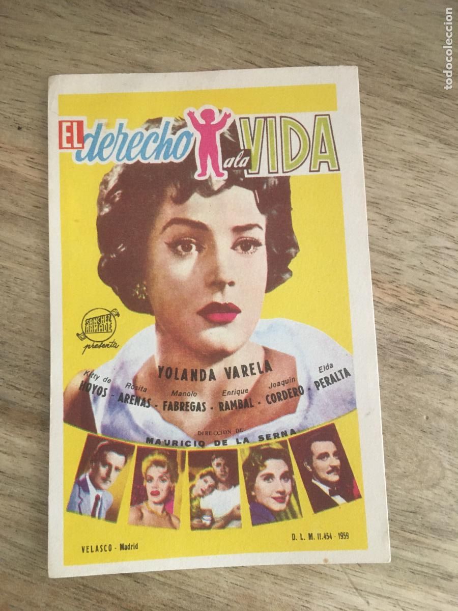 Kino: el derecho a la vida folleto de mano original estreno