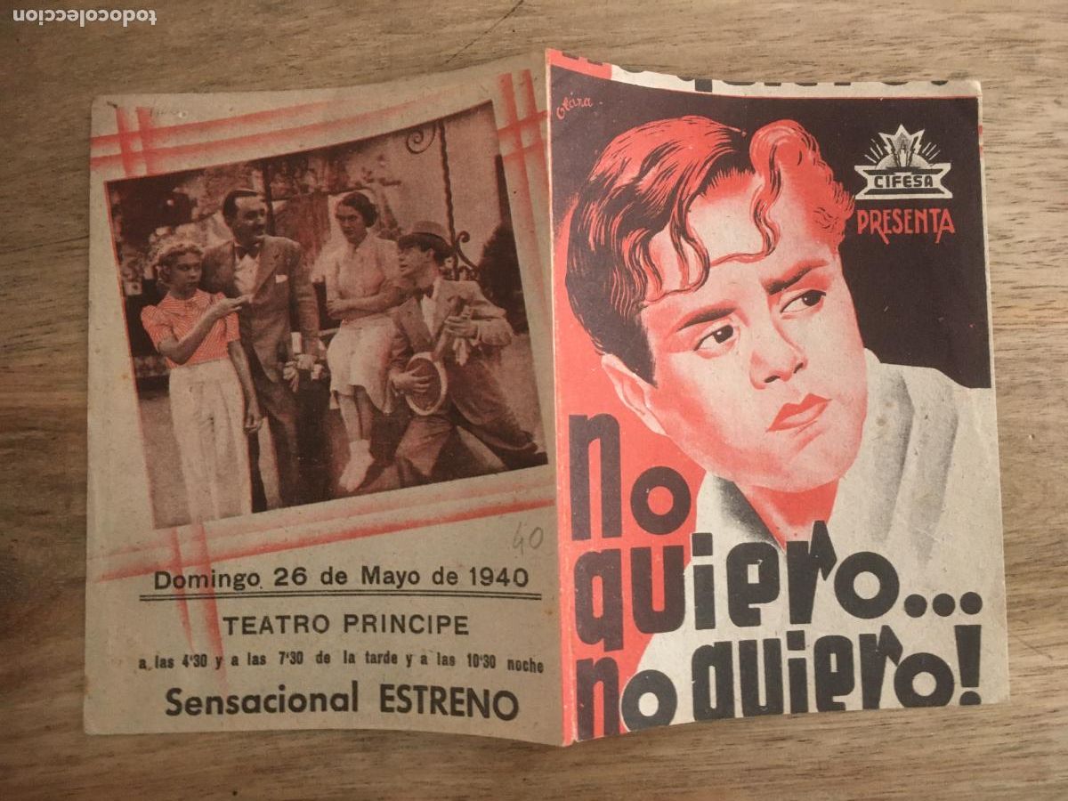  Foglietti di film di film antichi di cinema: no quiero no quiero modelo grande folleto de mano original estreno