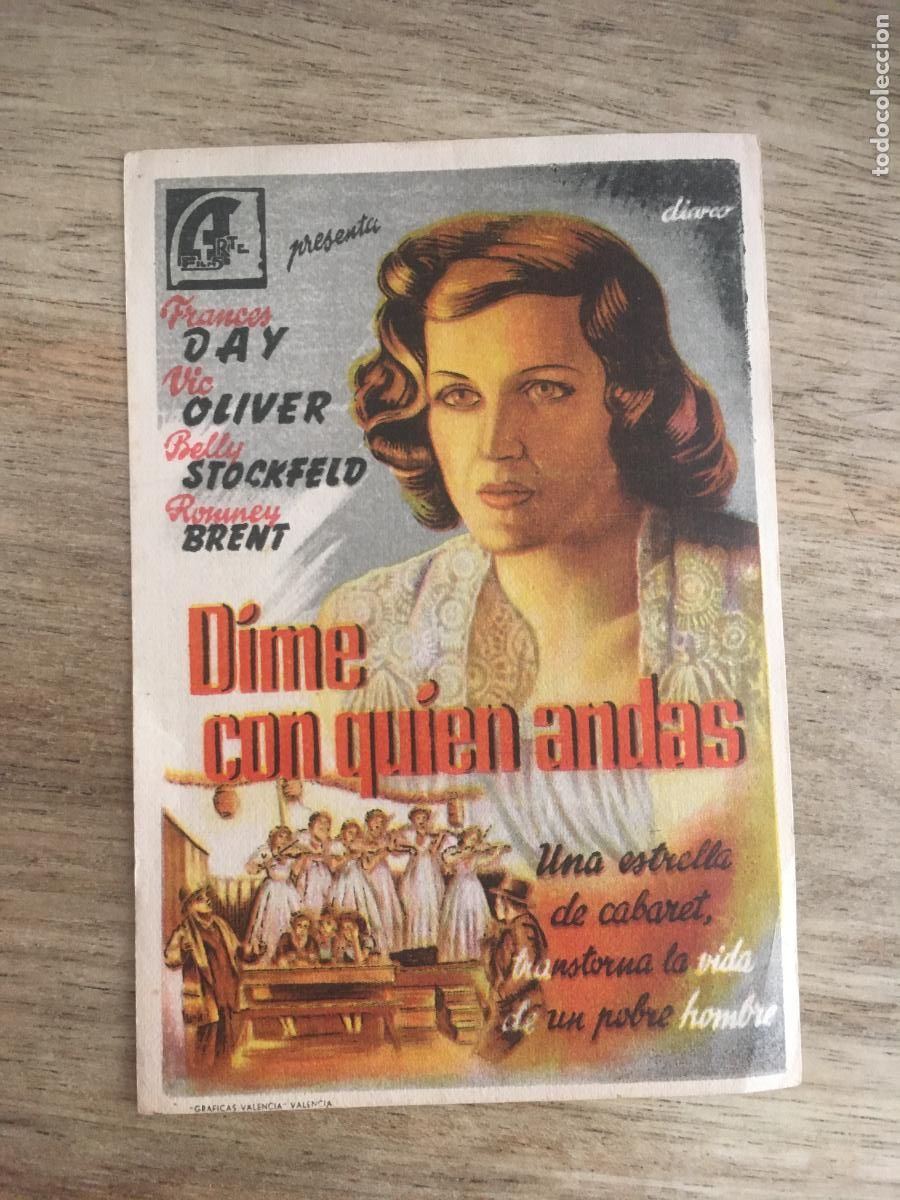  Foglietti di film di film antichi di cinema: dime con quien andas folleto de mano original estreno