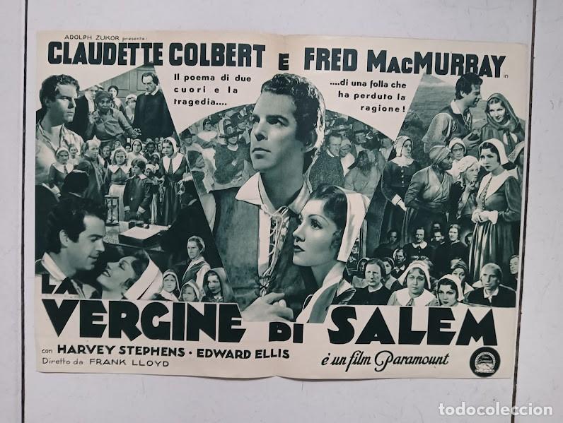 Cine: PTCC 199 LA MUCHACHA DE SALEM PROGRAMA ITALIANO CLAUDETTE COLBERT FRED MACMURRAY - Foto 2