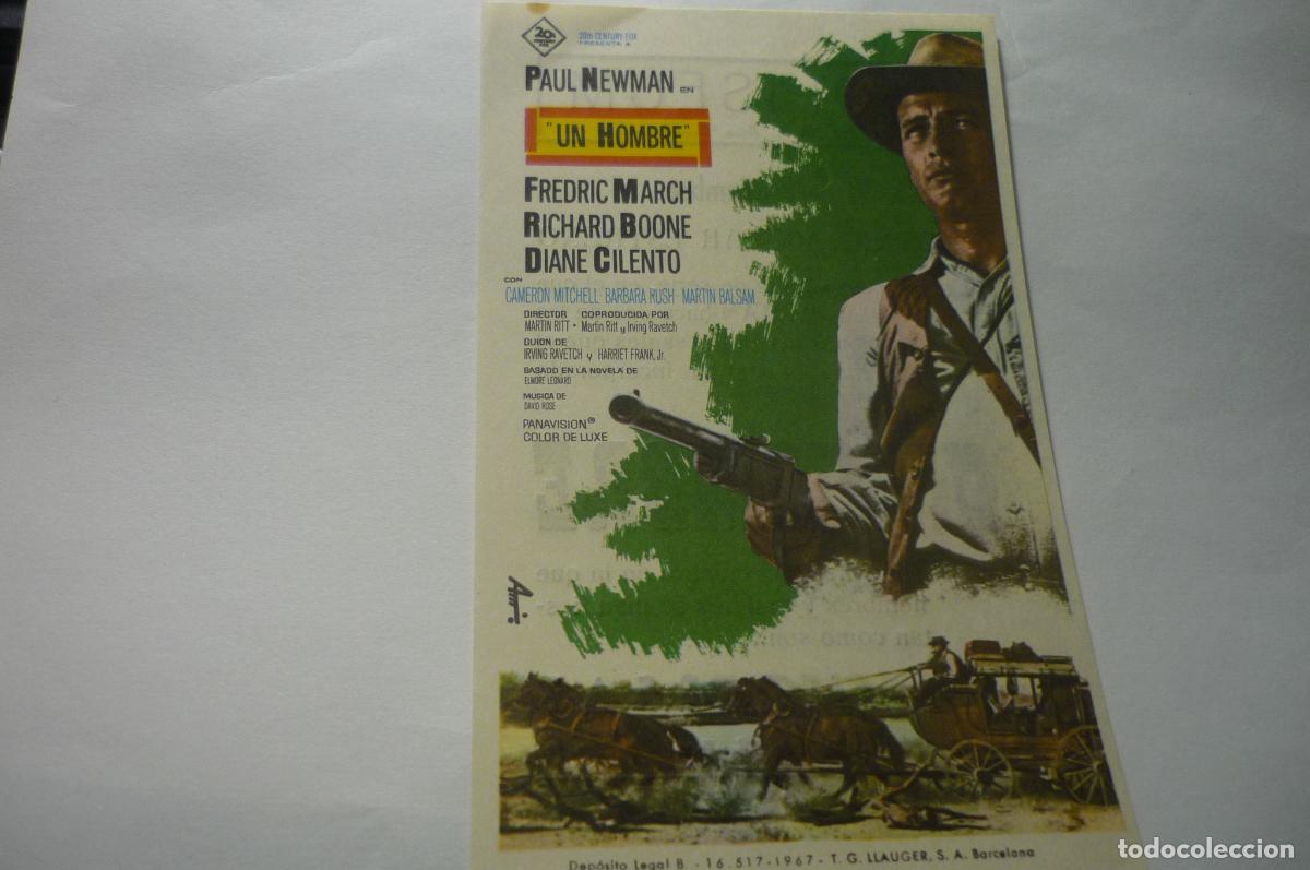 Cine: peograma un hombre,.paul newman-publicidad