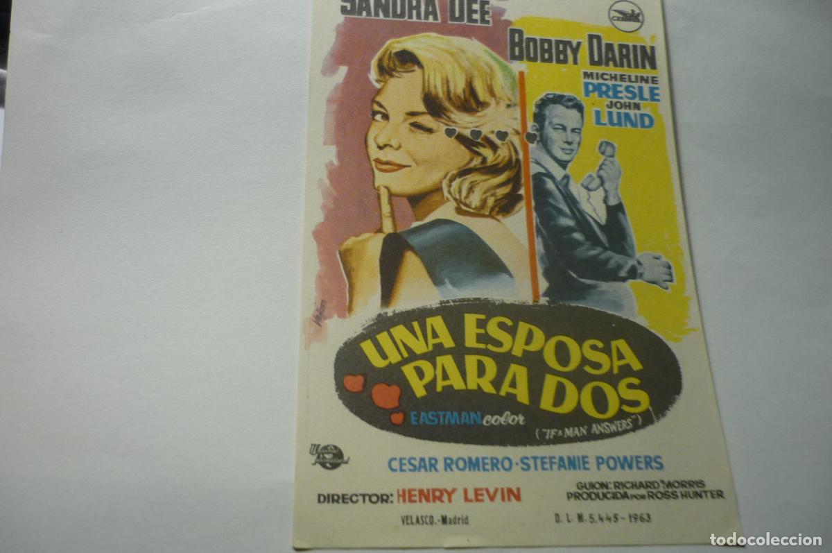 Cine: programa una esposa para dos.-sandra dee &iexcl;&iexcl; sello cine&iexcl;&iexcl; - Foto 1