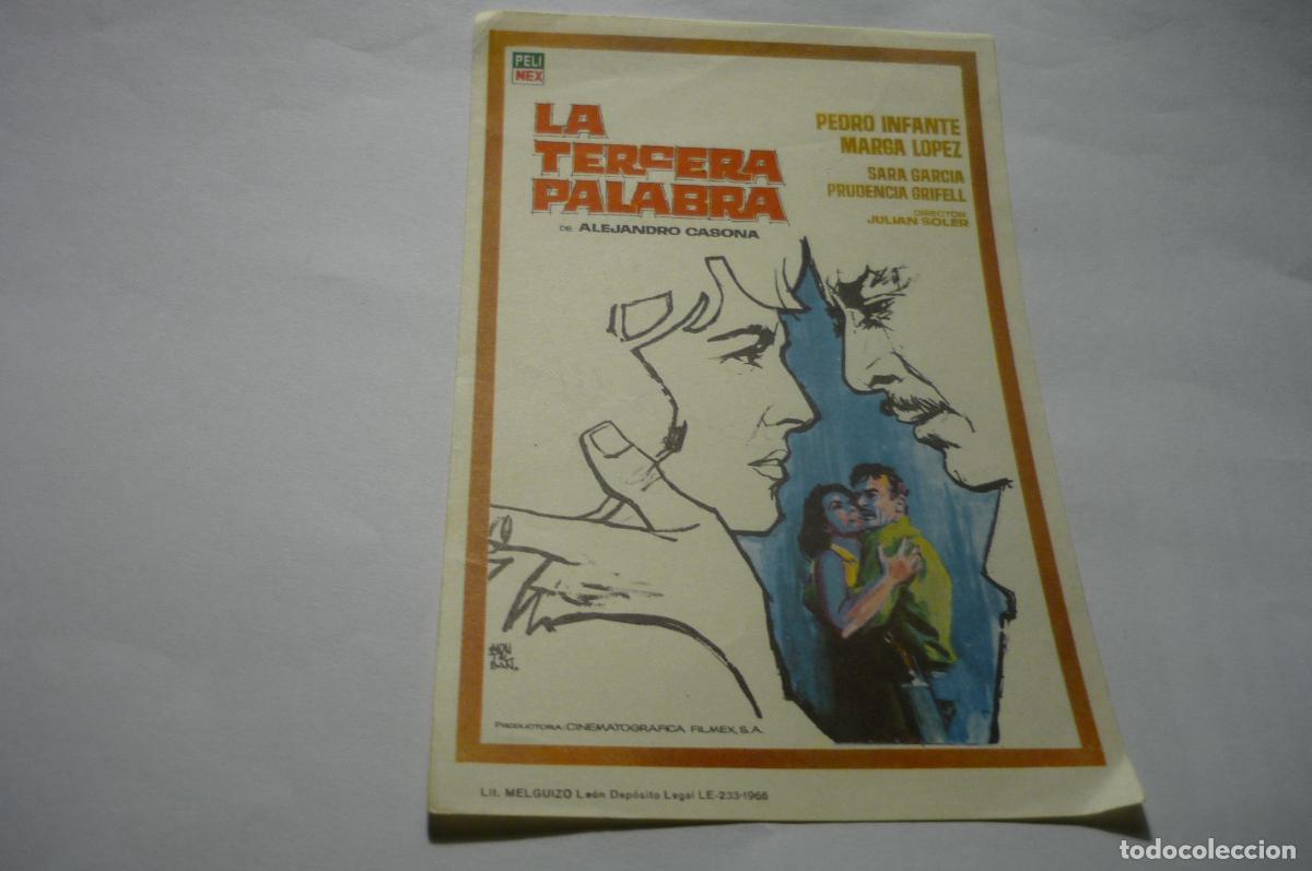  Foglietti di film di film antichi di cinema: programa la tercera palabra.-pedro infante