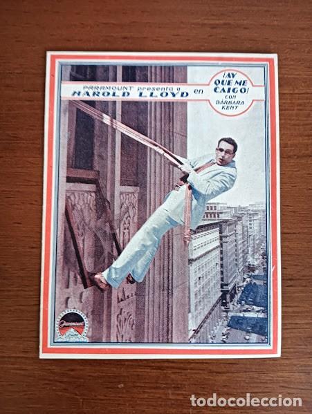 Cine: PTCC7 24 AY QUE ME CAIGO PROGRAMA DOBLE PARAMOUNT HAROLD LLOYD BARBARA KENT - Foto 1