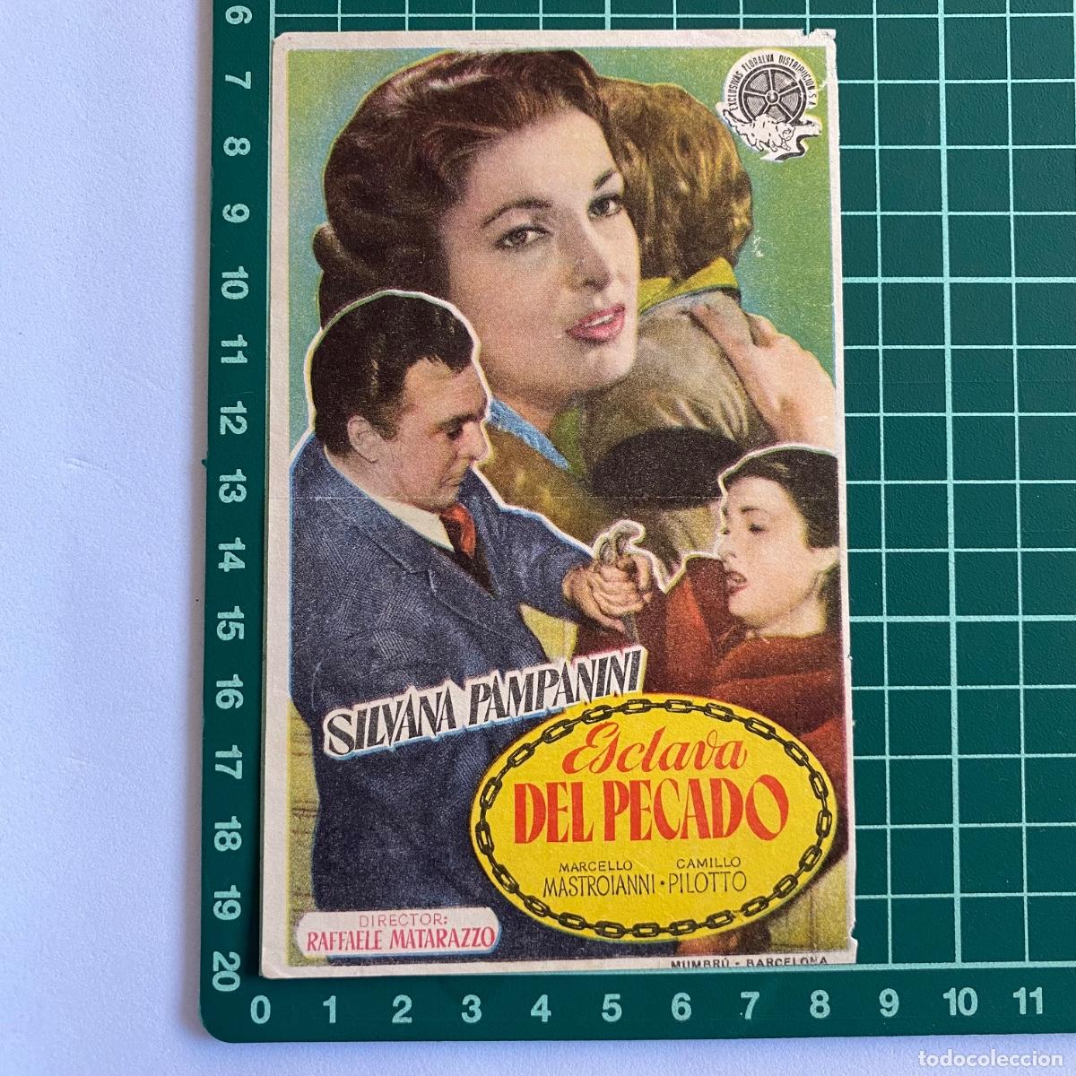 Cine: Programa de cine folleto de mano pelicula Esclava del pecado Teatro Cine Sindical 1957
