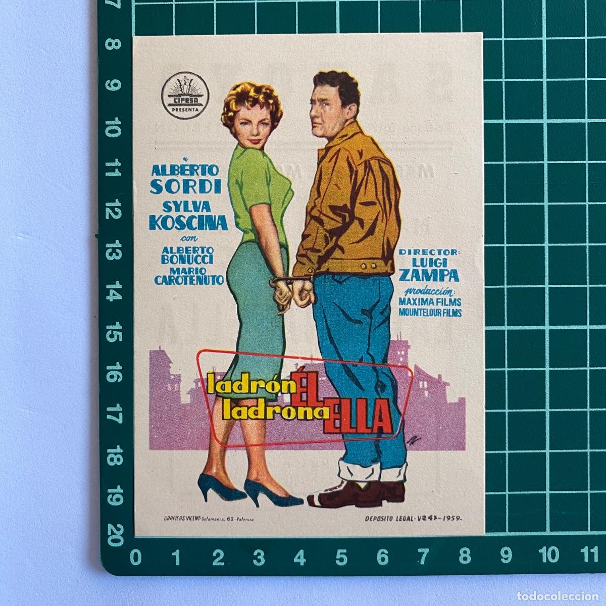 Cine: Programa de cine folleto de mano pelicula Ladron el Ladrona ella 1959 Saboya