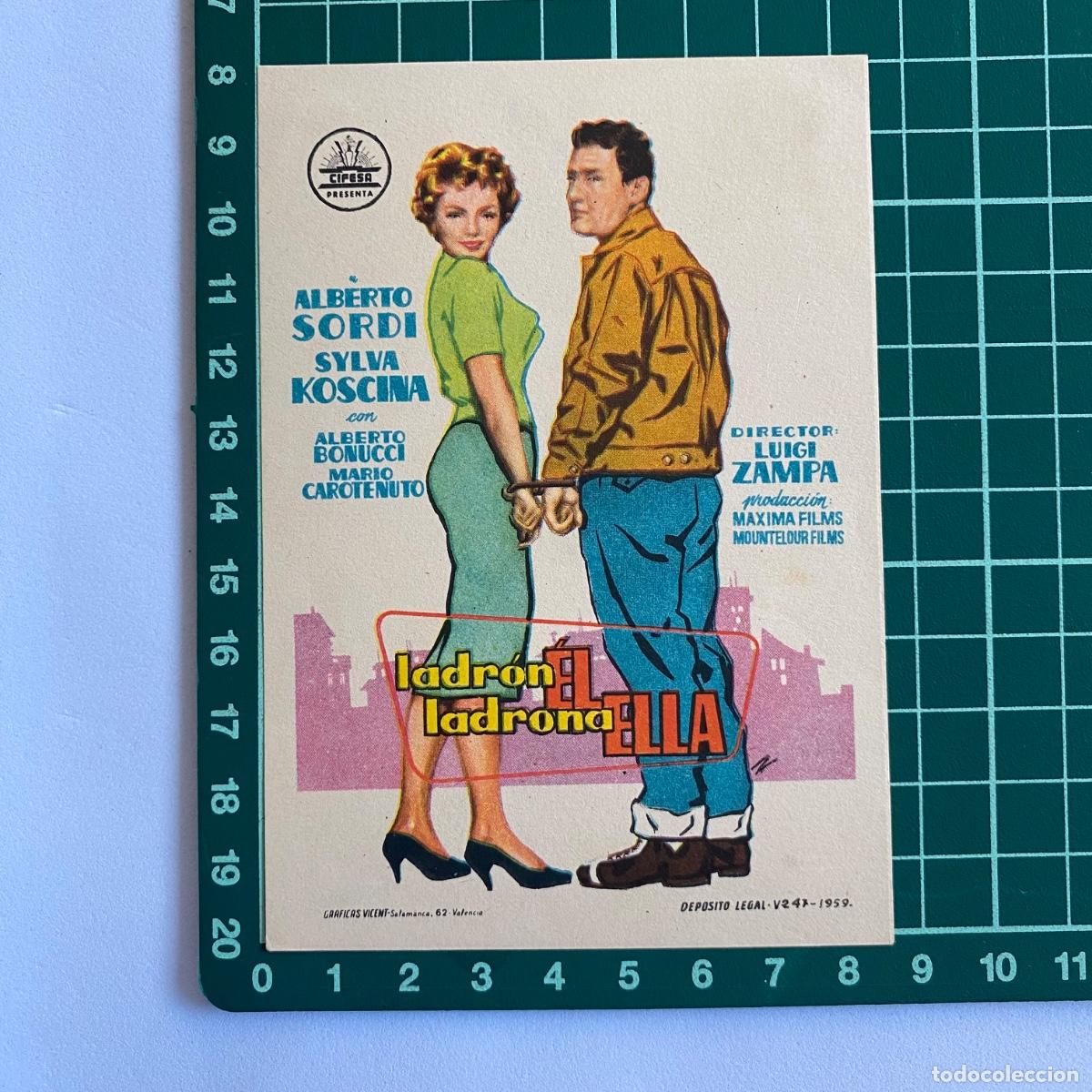 Cine: Programa de cine folleto de mano pelicula Ladron el Ladrona ella