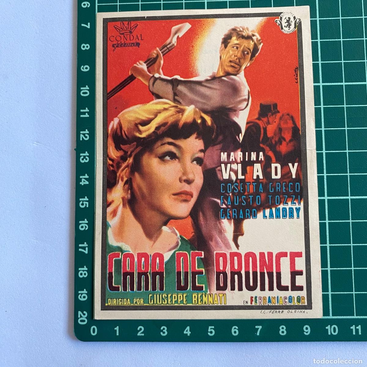 Cine: Programa de cine folleto de mano pelicula Cara de bronce