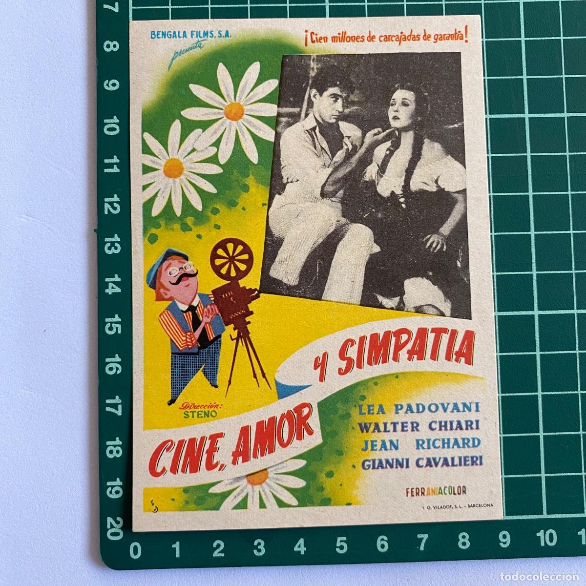 Cine: Programa de cine folleto de mano pelicula Cine, amor y simpatia