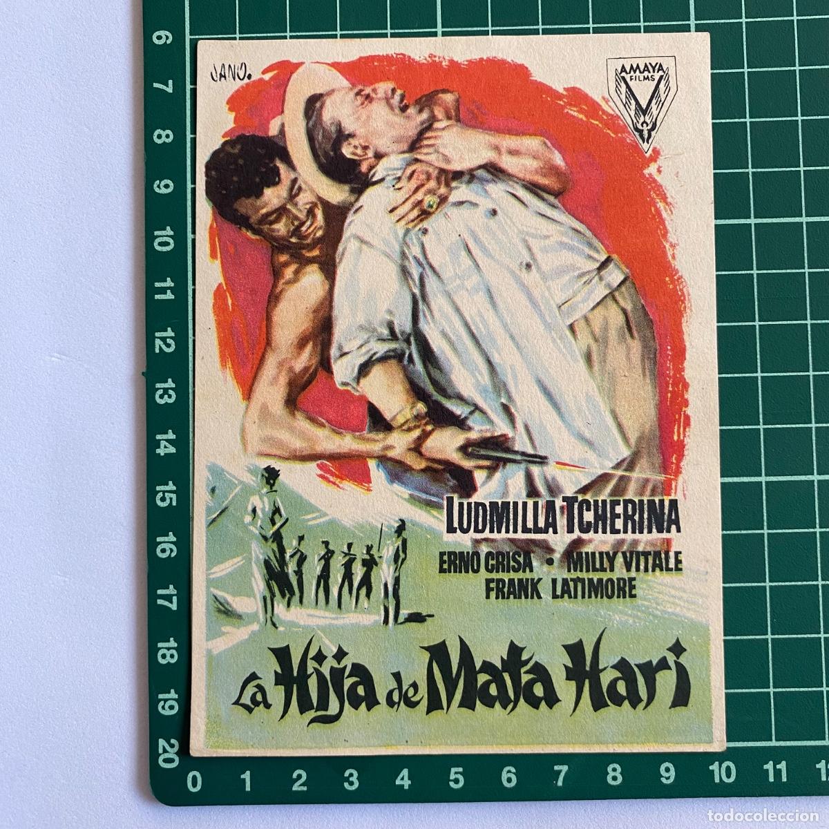 Cine: Programa de cine folleto de mano pelicula La hija de Mata Hari 1956 Astoria