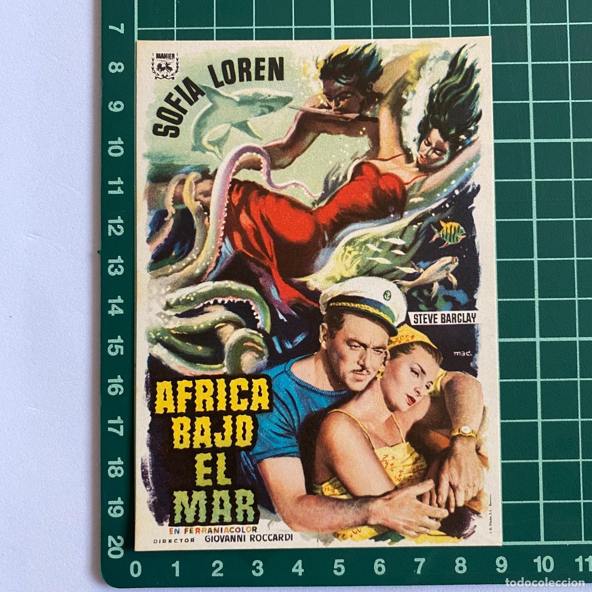  Flyers Publicitaires de films Anciens: Programa de cine folleto de mano pelicula Africa bajo el mar