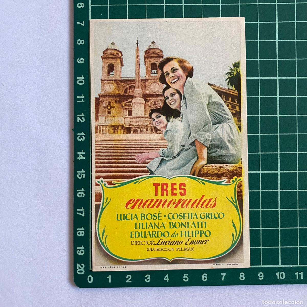  Flyers Publicitaires de films Anciens: Programa de cine folleto de mano pelicula Tres enamoradas