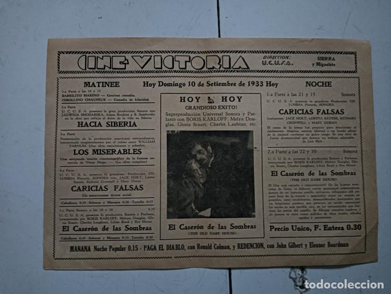 Cine: PTCC6 50 EL CASERON DE LAS SOMBRAS PROGRAMA LOCAL URUGUAYO BORIS KARLOFF - Foto 1