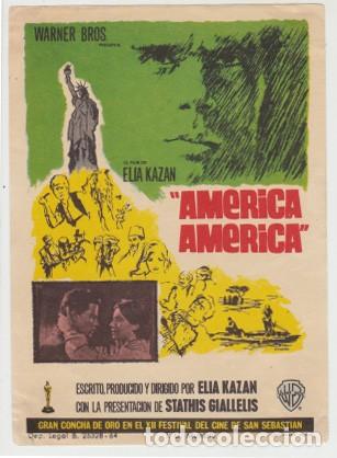  Flyers Publicitaires de films Anciens: AMERICA, AMERICA (Elia Kazan sin publicidad)