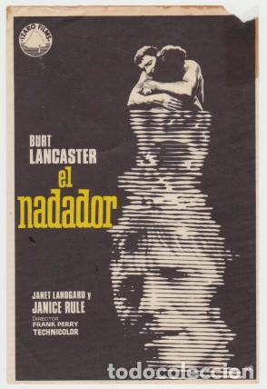  Flyers Publicitaires de films Anciens: EL NADADOR (Burt Lancaster sin publicidad)