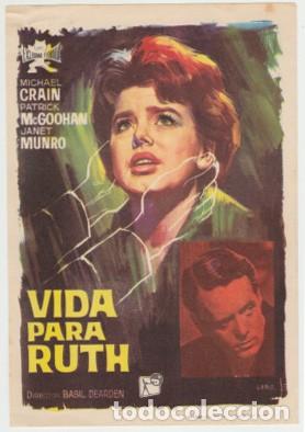  Flyers Publicitaires de films Anciens: VIDA PARA RUTH (Sin publicidad)