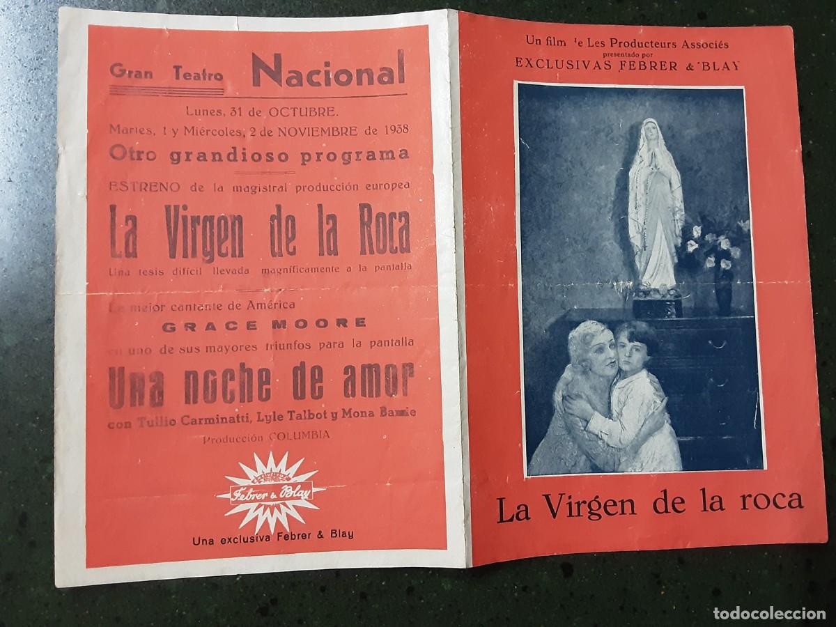  Flyers Publicitaires de films Anciens: LA VIRGEN DE LA ROCA, JEAN BARA, MICHELETTE MASSON.