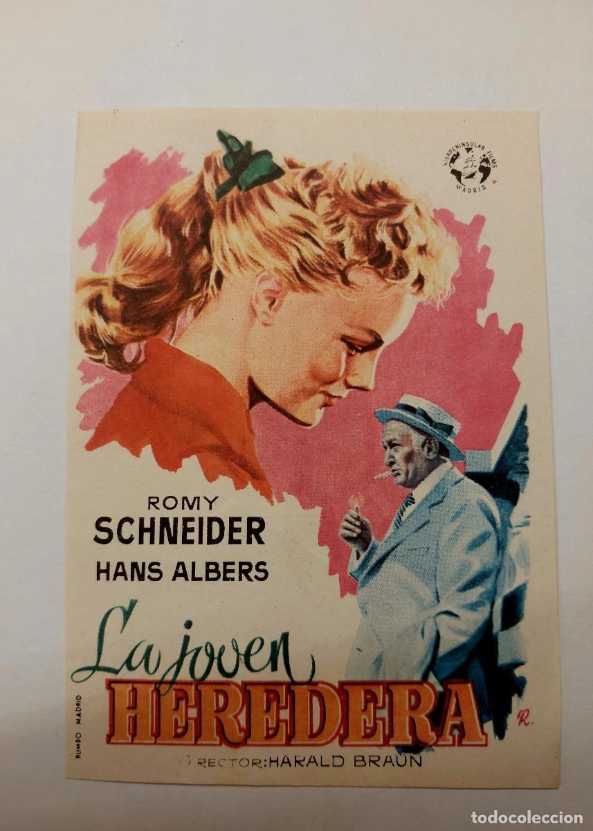  Foglietti di film di film antichi di cinema: La Joven Heredera Romy Scheneider 1955 Sin Publicidad