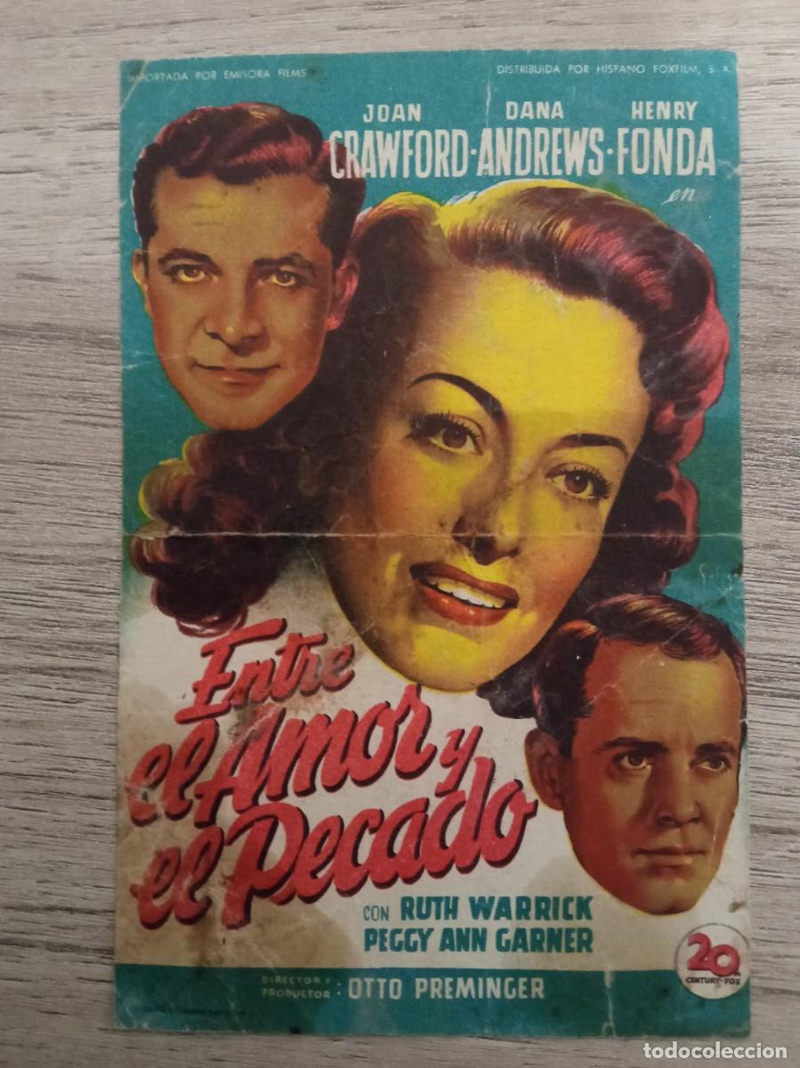 Cine: ENTRE EL AMOR Y EL PECADO, JOAN CRAWFORD, SOLIG&Oacute; - Foto 1