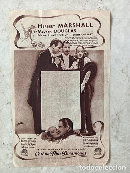 Cine: PTCC2 34 ANGEL PROGRAMA FRANCES MARLENE DIETRICH MELVYN DOUGLAS ERNST LUBITSCH - Foto 2