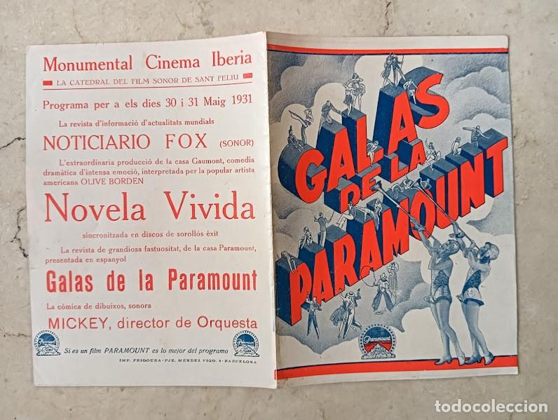 Cine: PTCC2 33 GALAS DE LA PARAMOUNT PROGRAMA DOBLE PARAMOUNT GARY COOPER MAURICE CHEVALIER CLARA BOW - Foto 2