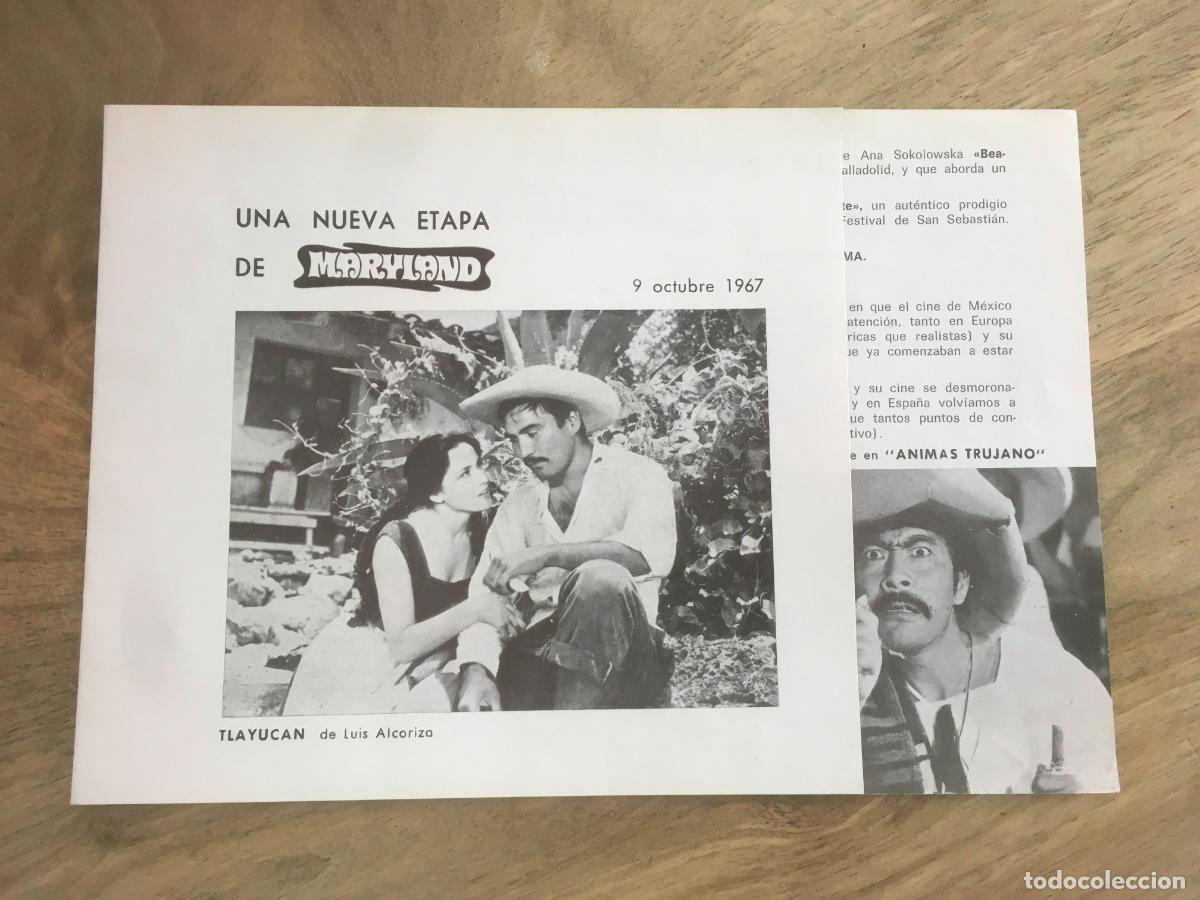  Flyers Publicitaires de films Anciens: tlayucan luis alcoriza folleto de mano local original estreno cine maryland barcelona