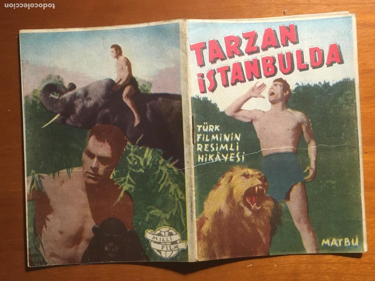 Cinema: tarzan istanbulda folleto de mano turco original estreno