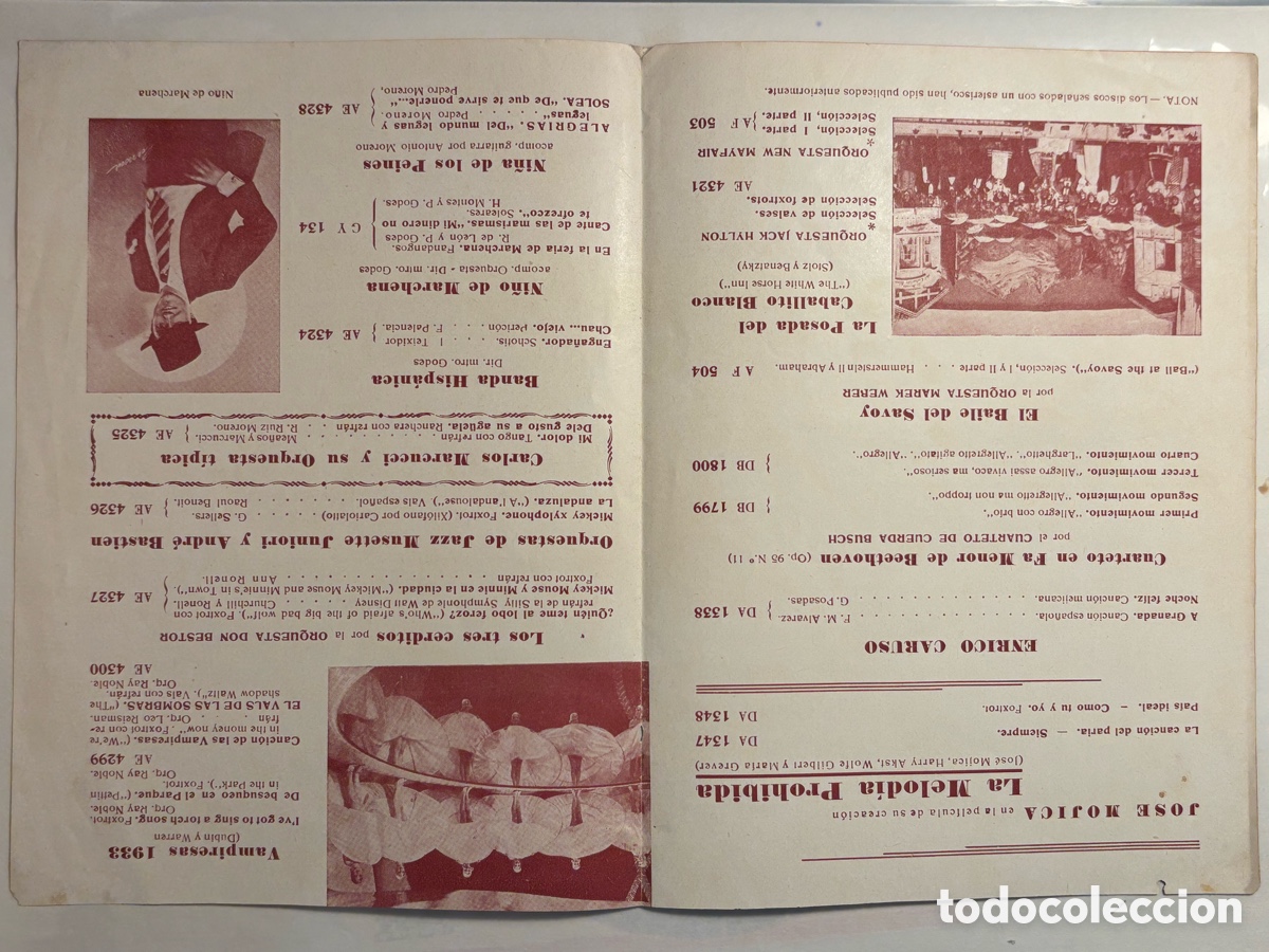 Cine: La melod&iacute;a prohibida. 1934. Programa cine mano doble - Foto 2