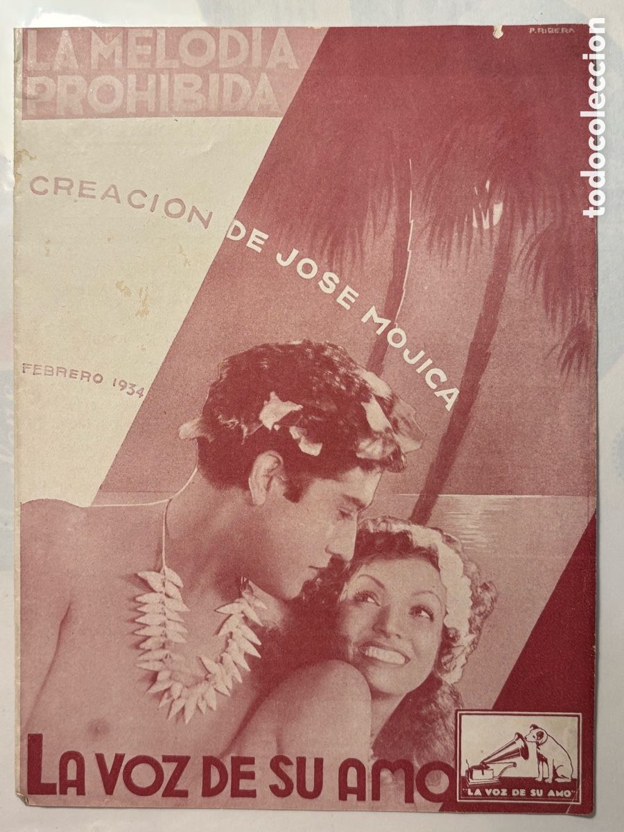 Cine: La melod&iacute;a prohibida. 1934. Programa cine mano doble - Foto 1