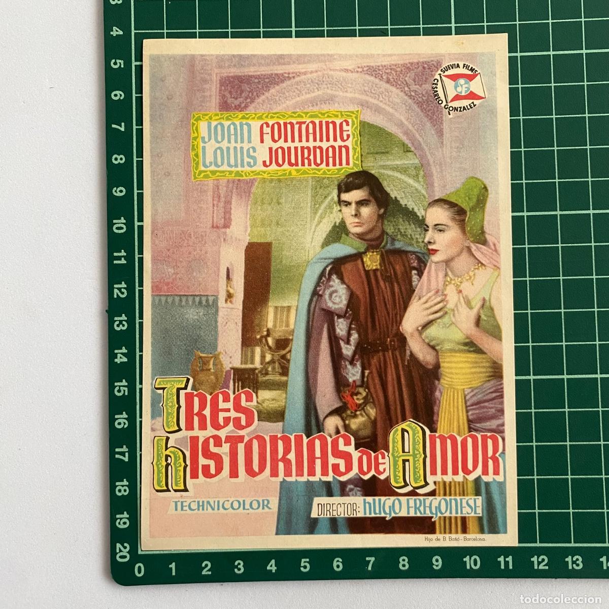 Cinema: Programa de cine folleto de mano pelicula Tres historias de amor 1954 Saboya