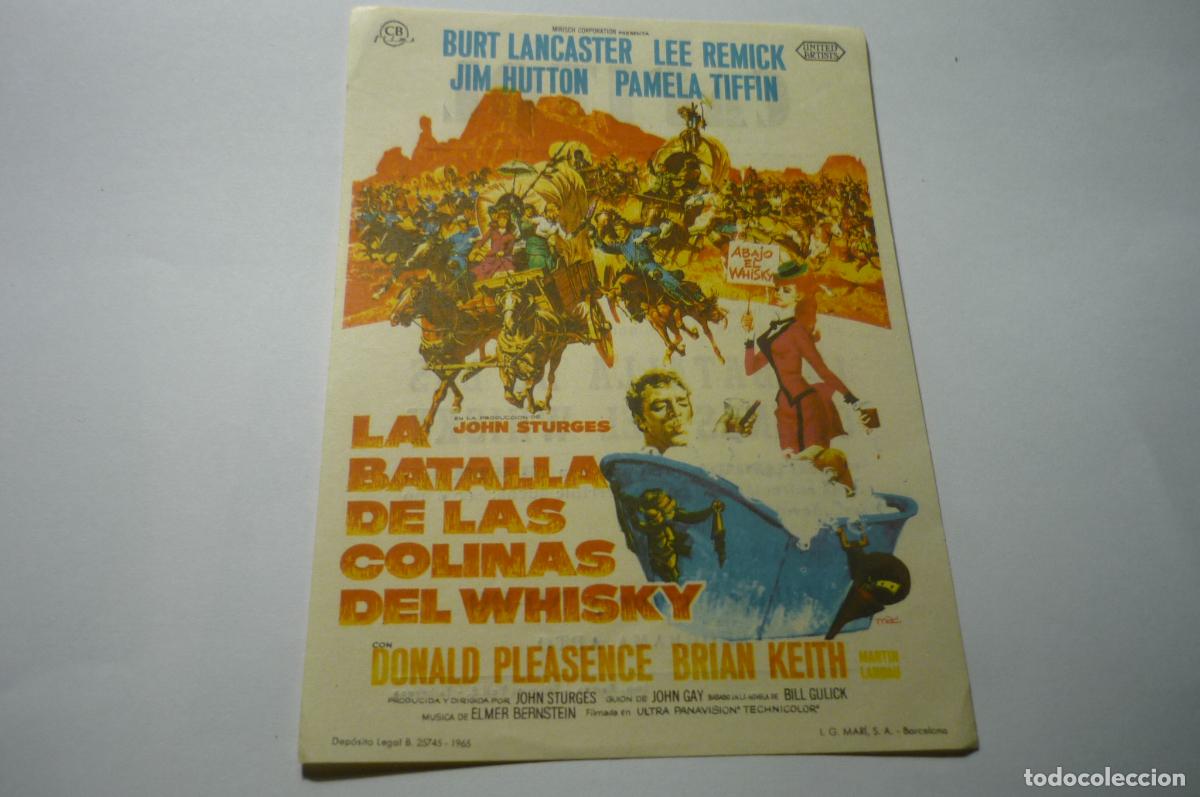 Cine: programa la batalla de las colinas del whisky.-burt lancaster.- publicidad - Foto 1