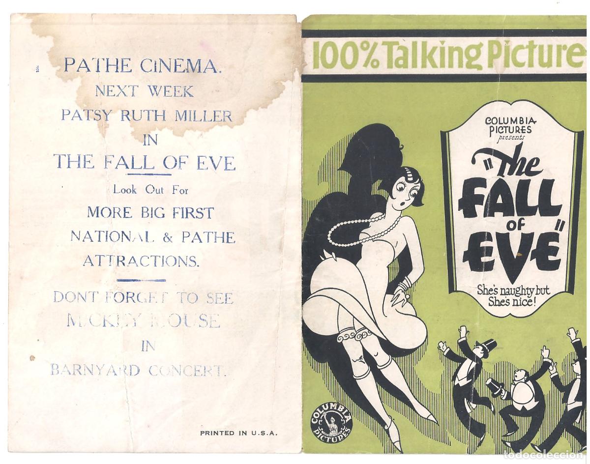 Cine: PTCC 802 THE FALL OF EVE PROGRAMA DOBLE AMERICANO PATSY RUTH MILLER FORD STERLING - Foto 1