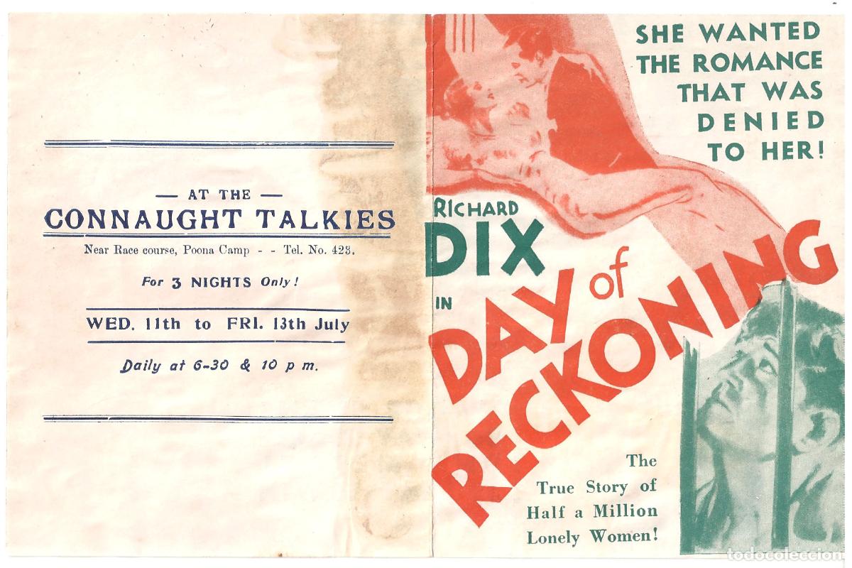 Cine: PTCC 802 EL DESQUITE PROGRAMA DOBLE AMERICANO RICHARD DIX MADGE EVANS - Foto 1