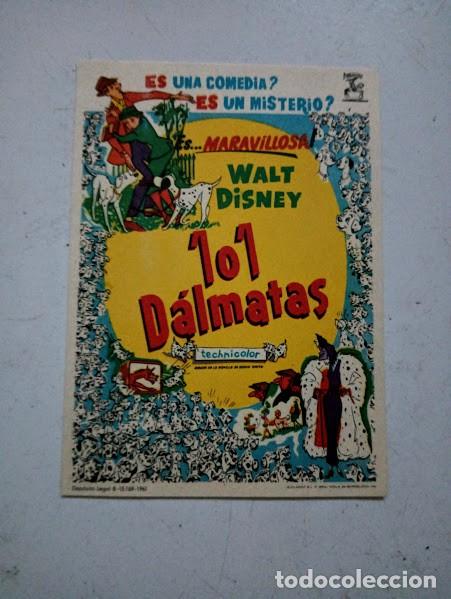 Cine: PTCC 805 101 DALMATAS PROGRAMA SENCILLO CHAMARTIN WALT DISNEY - Foto 1