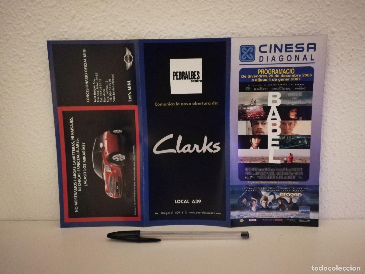 Folhetos de m&atilde;o de filmes antigos de cinema: FOLLETO ORIGINAL - BABEL - BRAD PITT - CINESA DIAGONAL