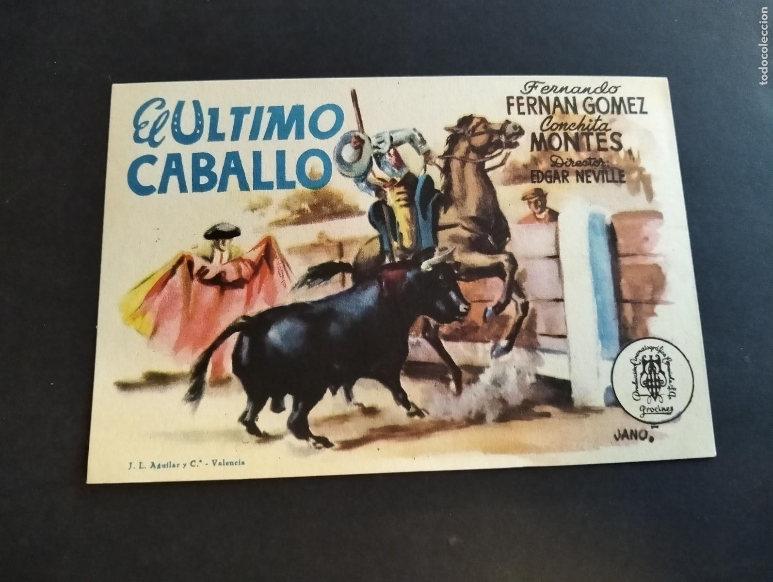 Folhetos de m&atilde;o de filmes antigos de cinema: EL ULTIMO CABALLO PROGRAMA DE CINE SIN PUBLICIDAD