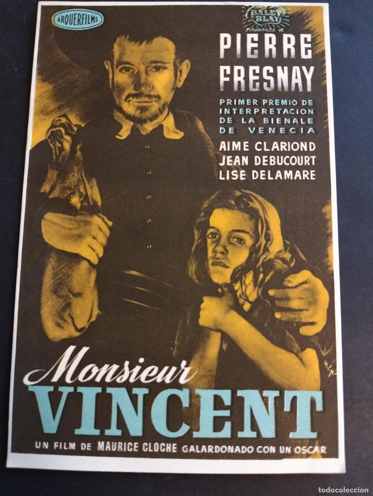 Cine: MONSIEUR VINCENT PROGRAMA DE CINE SIN PUBLICIDAD - Foto 1