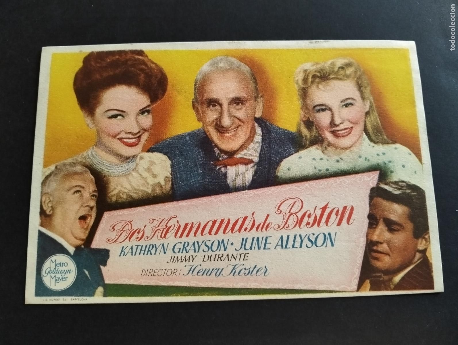  Flyers Publicitaires de films Anciens: DOS HERMANAS DE BOSTON PROGRAMA DE CINE SIN PUBLICIDAD